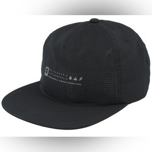 Fox Base Over Hat Black Strapback One Size Fits All Outdoor Racing Casual Adj.